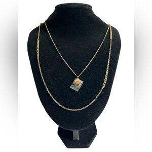 bijoux Bar Gold Tone Layered Circle Pendant Necklace